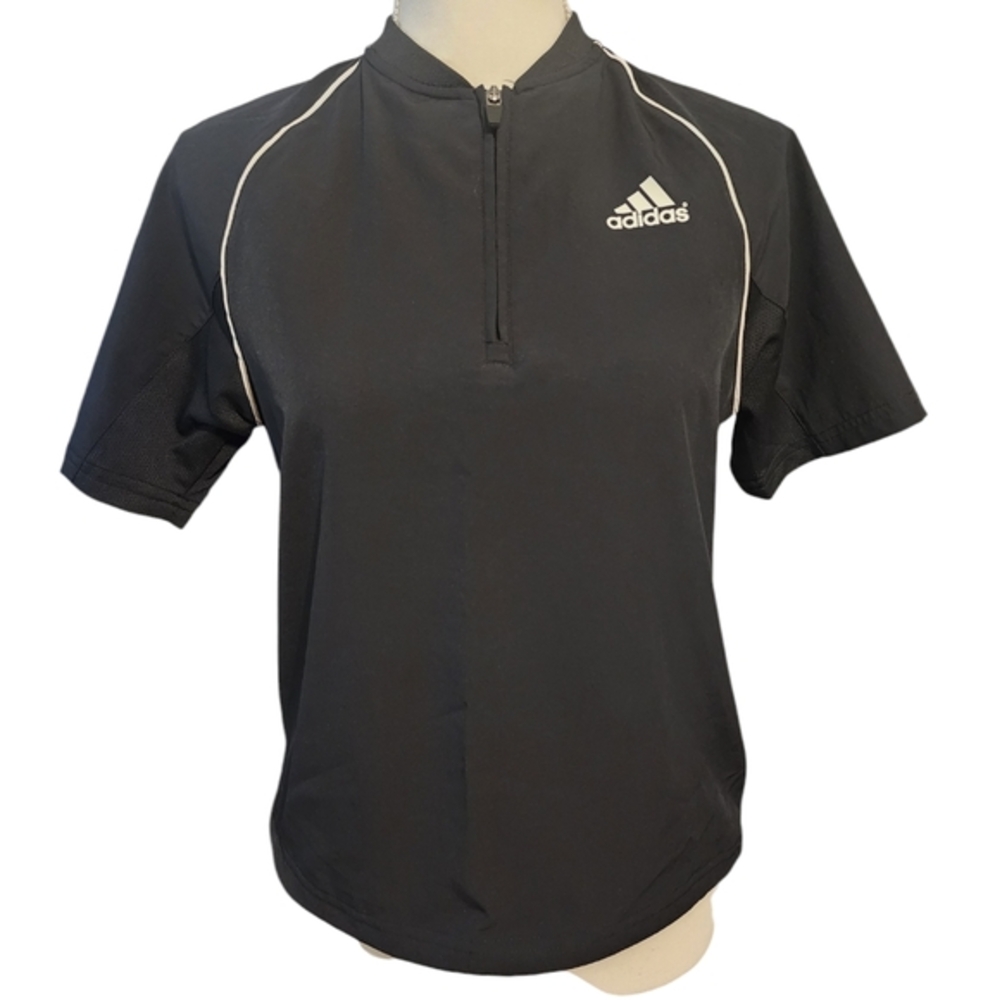 Adidas black‎ 1/4 zip top